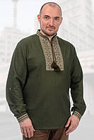 Мужская сорочка-вышиванка Модерн (хаки)