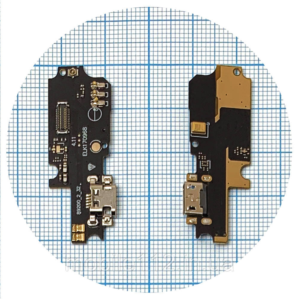 Шлейф Asus ZenFone 3 Max 5.5 ZC553KL з роз'ємом зарядки та мікрофоном - нижняя плата (AAA), фото 1
