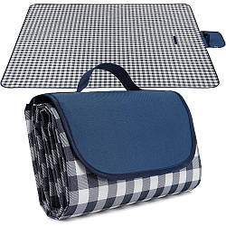 Килимок для пікніка 200х140см, Синій / Пляжне покривало / Пляжний килимок сумка / Підстилка на пляж