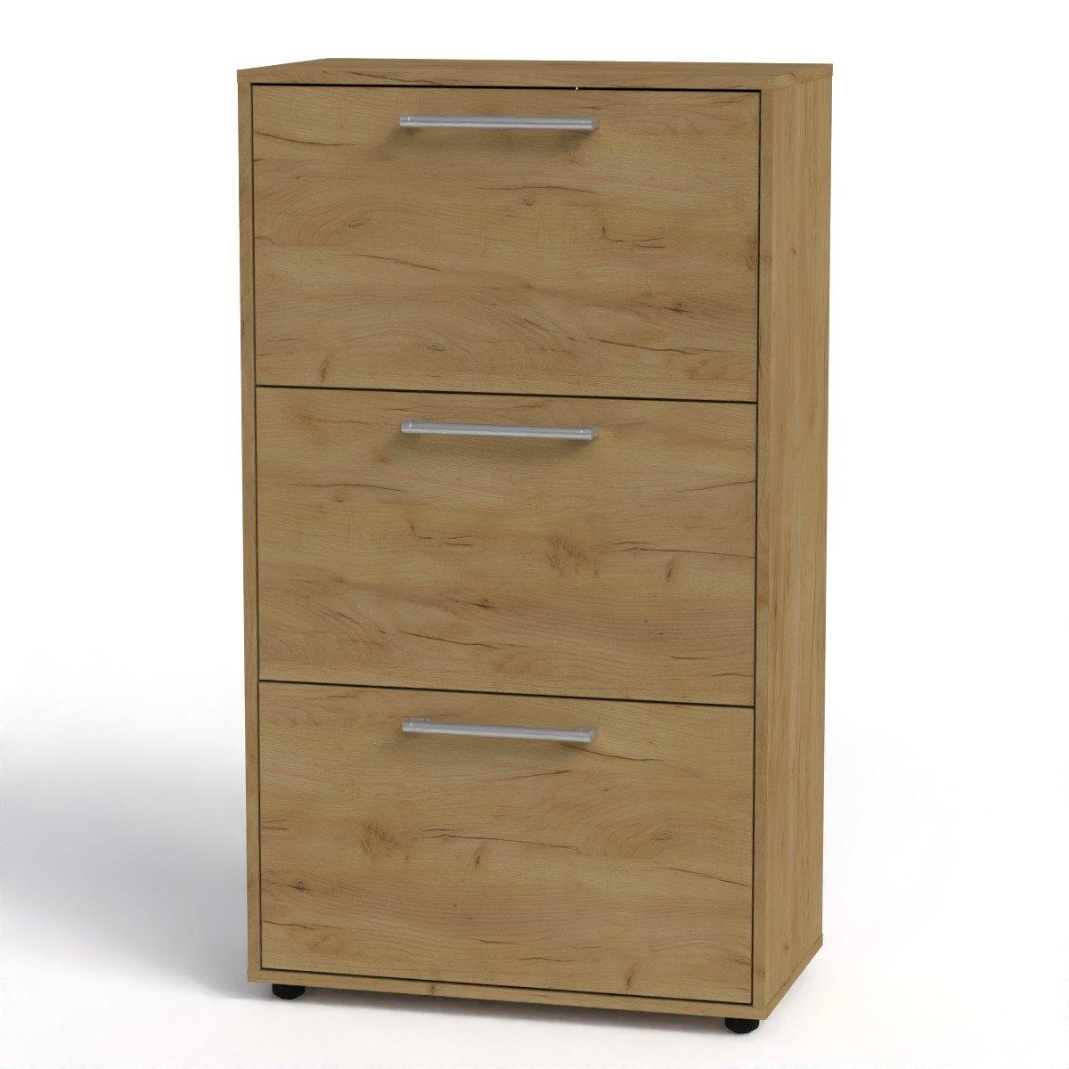 Тумба для взуття ТО-20 (70х38х123 см) Дуб крафт золотий Компаніт, фото 1