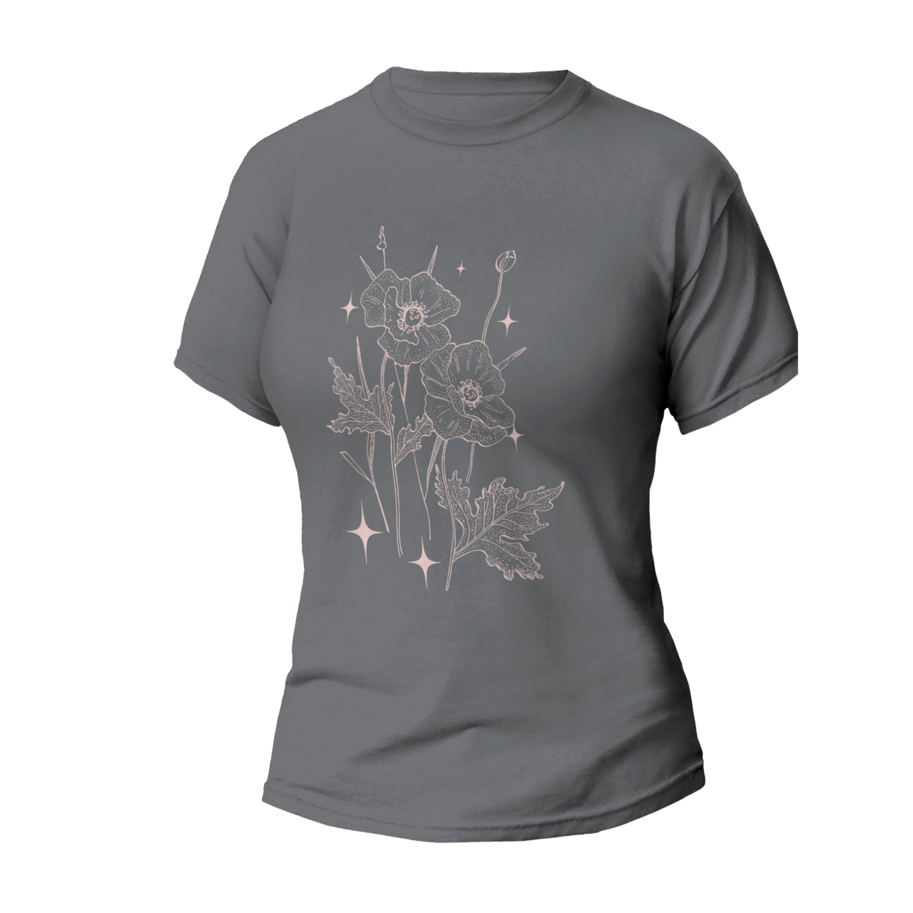 Футболка жіноча Stedman з принтом МАК  XS сіра, фото 1