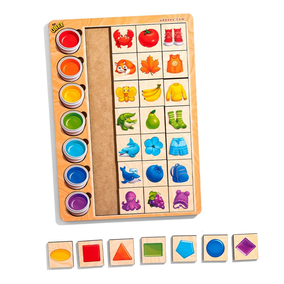 Дерев'яний пазл-вкладиш "Асоціації кольору" (ПСД268) PSD268, фото 1