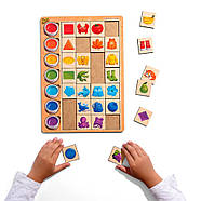 Дерев'яний пазл-вкладиш "Асоціації кольору" (ПСД268) PSD268, фото 4