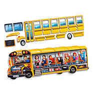 Дерев'яний пазл-вкладиш "Шкільний автобус" (ПСД270) PSD270, фото 2