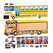 Дерев'яний пазл-вкладиш "Шкільний автобус" (ПСД270) PSD270, фото 3