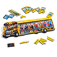 Дерев'яний пазл-вкладиш "Шкільний автобус" (ПСД270) PSD270, фото 5