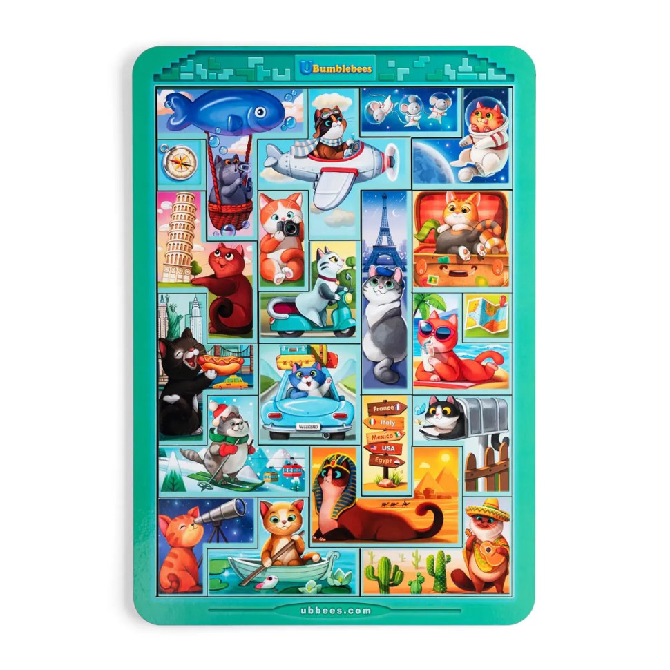 Дерев'яний сортер "Тетріс великий - Котики" (ПСД125) PSD125, фото 1