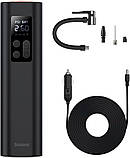 Автомобільний компресор Baseus Super Mini Inflator Pump для накачування шин з ліхтарем, фото 2