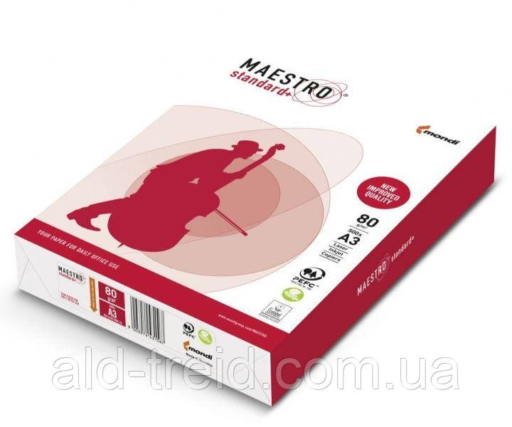 Папір офісний А3 80 г/м2 (500арк) Maestro Standard + (клас C+), фото 1