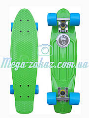 Скейтборд/скейт Penny Board (Пенніборд фіш) Fishskateboards: салатовий/блакитний, до 80 кг