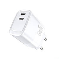 Мережевий адаптер WUW-C183 Type-C+Type-C 35W білий