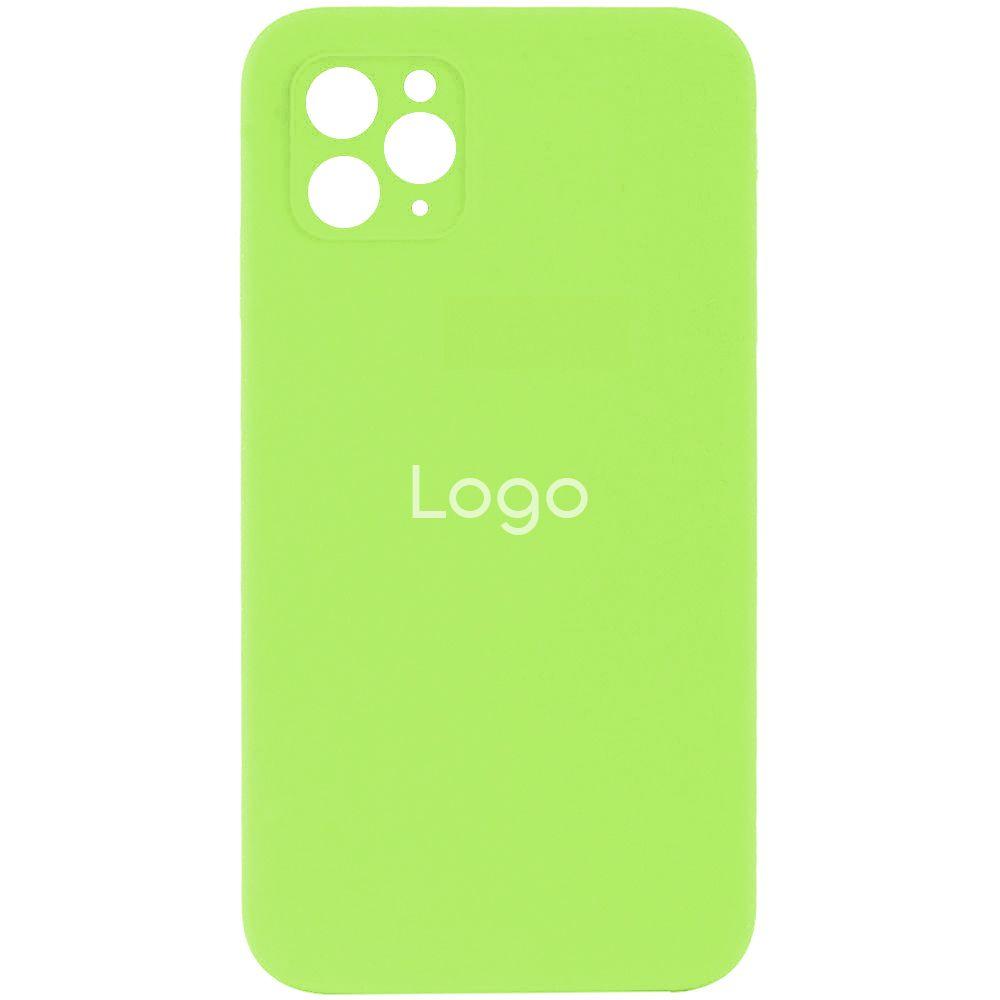 Чохол Silicone Case Square Full Camera для iPhone 11 Pro Колір 40.Shiny Green