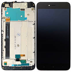 Дисплей (екран) Xiaomi Redmi Note 5A 2/16 Gb MDG6 з тачскріном (чорний Оригінал іі рамкою)