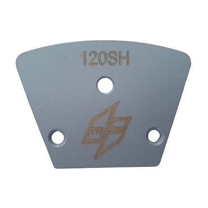 Trapezoid Grinding Plate #120 Super Hard Bond (Gray). Фреза алмазна шліфувальна #120, трапеція (Сіра), 12мм, фото 3