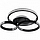Світильник стельовий світлодіодний LUMINARIA AKRILIKA ROUND 100W 4R BLACK 3000-6500К 9500Лм 800х690х115мм, фото 3