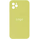 Чохол Silicone Case Square Full Camera для iPhone 11 Pro Max Колір 04.Yellow, фото 8
