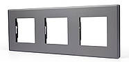 Потрійний вимикач 1DAL | Сірий, 2+2+2 клавіші (P228-SW2GX3.GR), фото 6