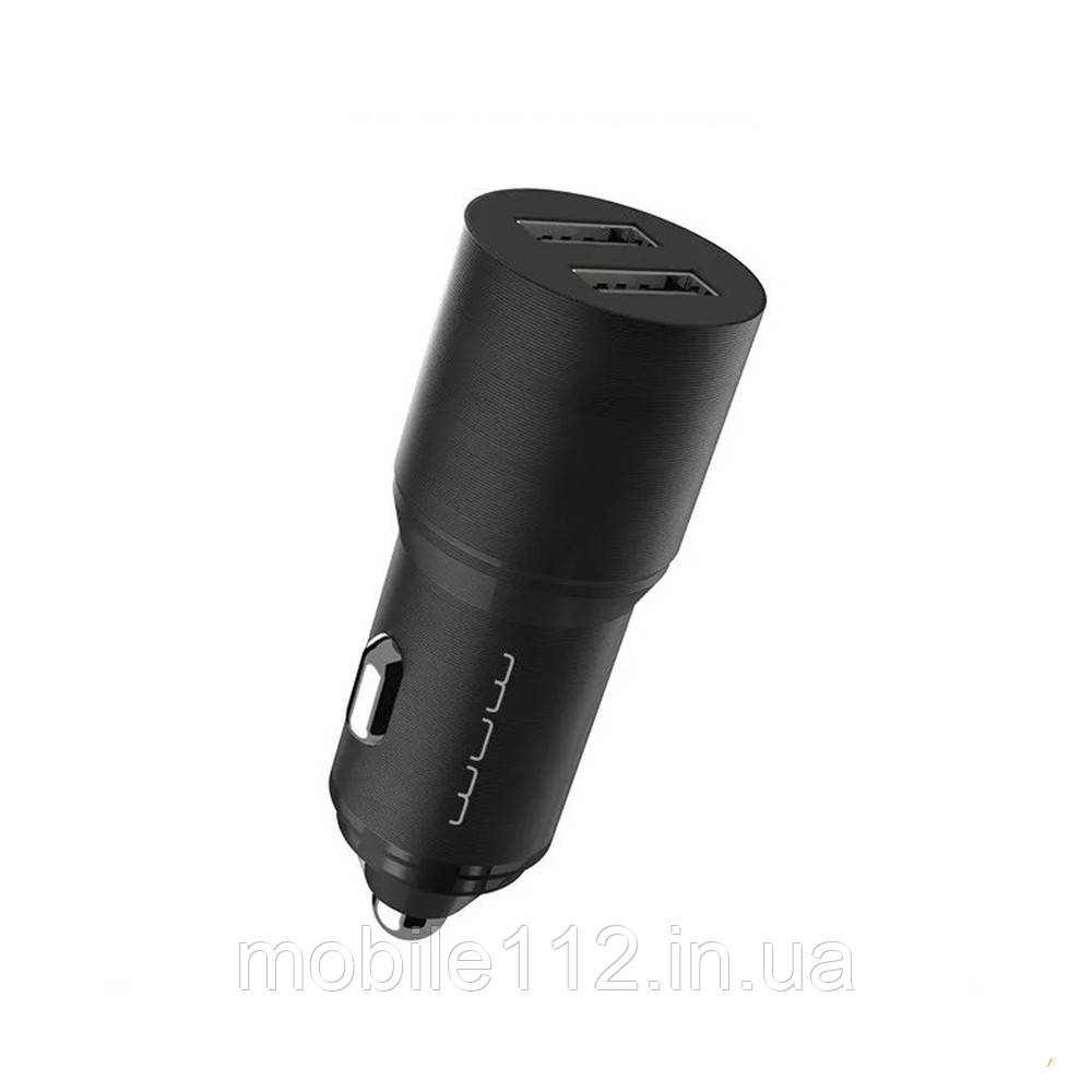 Авто зарядний адаптер WUW-C148 Dual USB 2.4A (чорне), фото 1