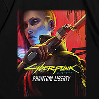 Футболка з принтом Cyberpunk 2077 Phantom Liberty Кіберпанк 2077 Фантомна свобода S Чорний, фото 3