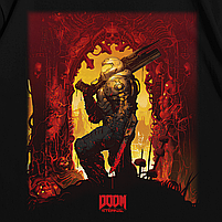 Футболка з принтом DOOM Eternal L Чорний, фото 3