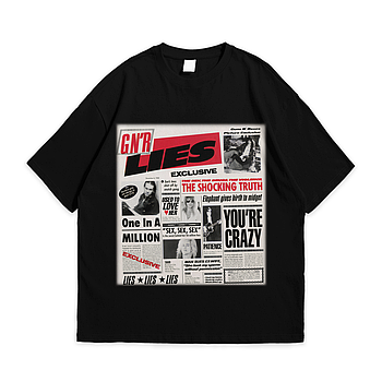 Футболка з принтом Guns N' Roses Lies S Чорний