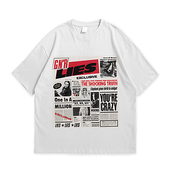 Футболка з принтом Guns N' Roses Lies XL Білий