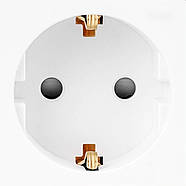 Потрійна розетка (3 гнізда) 1DAL | Білий з З/К + Шторки (P228-STX3.WT), фото 7