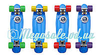 Скейт Penny Board (Пенни борд фиш) Fishskateboards: голубой, до 80кг