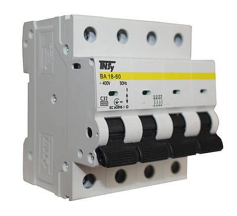 Автоматичний вимикач ВА18-60 4Р 32А 6кА х-ка C Ny95504763, фото 1