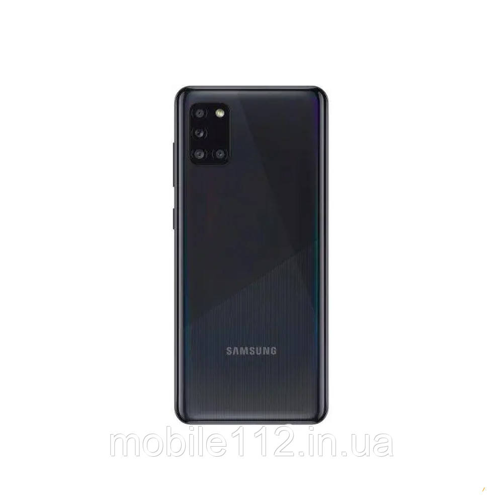 Задня кришка Samsung Galaxy A31 A315F (чорна оригінал Китай зі склом камери), фото 1