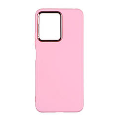 Чохол Silicone Cover Metal frame (AA) для Xiaomi Redmi Note 12 Pro+ 5G Колір 06.Light Pink