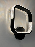 Світильник світлодіодний настінний, бра LUMINARIA AKRILIKA SQUARE 22W 1S 3000-6500К 2090Лм ON/OFF BLACK/CLEAR
