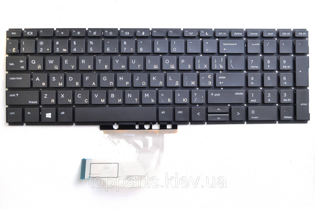 Клавіатура для ноутбуків HP ProBook 450 G6/G7, 455 G6/G7 чорна без рамки RU/US