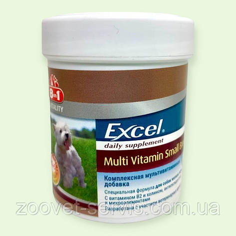 Вітаміни для собак дрібних порідExcel Multi Vitamin Small Breed 8in1 для собак дрібних порід 70 таблеток, фото 1