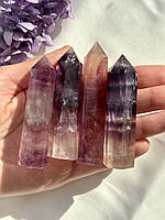 Обеліск Флюорит фіолетово-зелений, стовпчик з натурального каменю, вага 40-70 г, висота 7-8 см, кристал Флюорит
