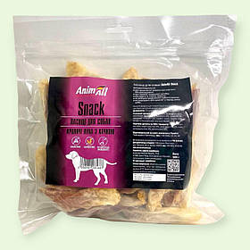 Натуральні ласощі для собак та цуценят Кролячі вуха з качкою Анімал 0,5кг