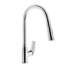 Змішувач для кухні Qtap Vlasta New з висувним виливом QTVLA344CRM45646 Chrome