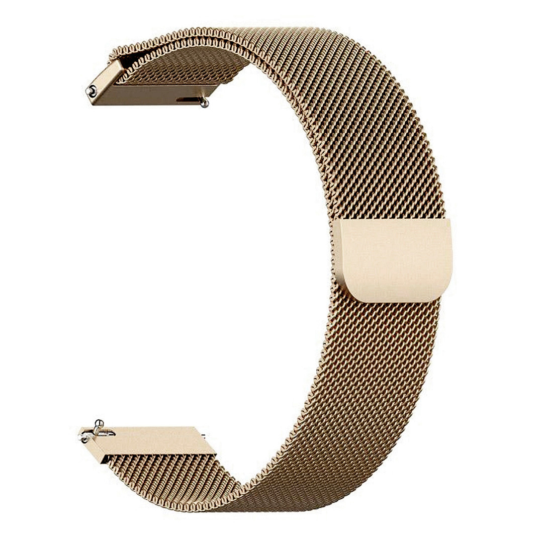 Магнітний ремінець Milanese Loop для Amazfit Active 2R (A2437) | HMU | 20 мм | vintage gold