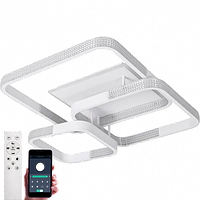 Світильник стельовий світлодіодний LUMINARIA AKRILIKA SQUARE 130W 4S WHITE 3000-6500К 12350Лм 720х660х160мм
