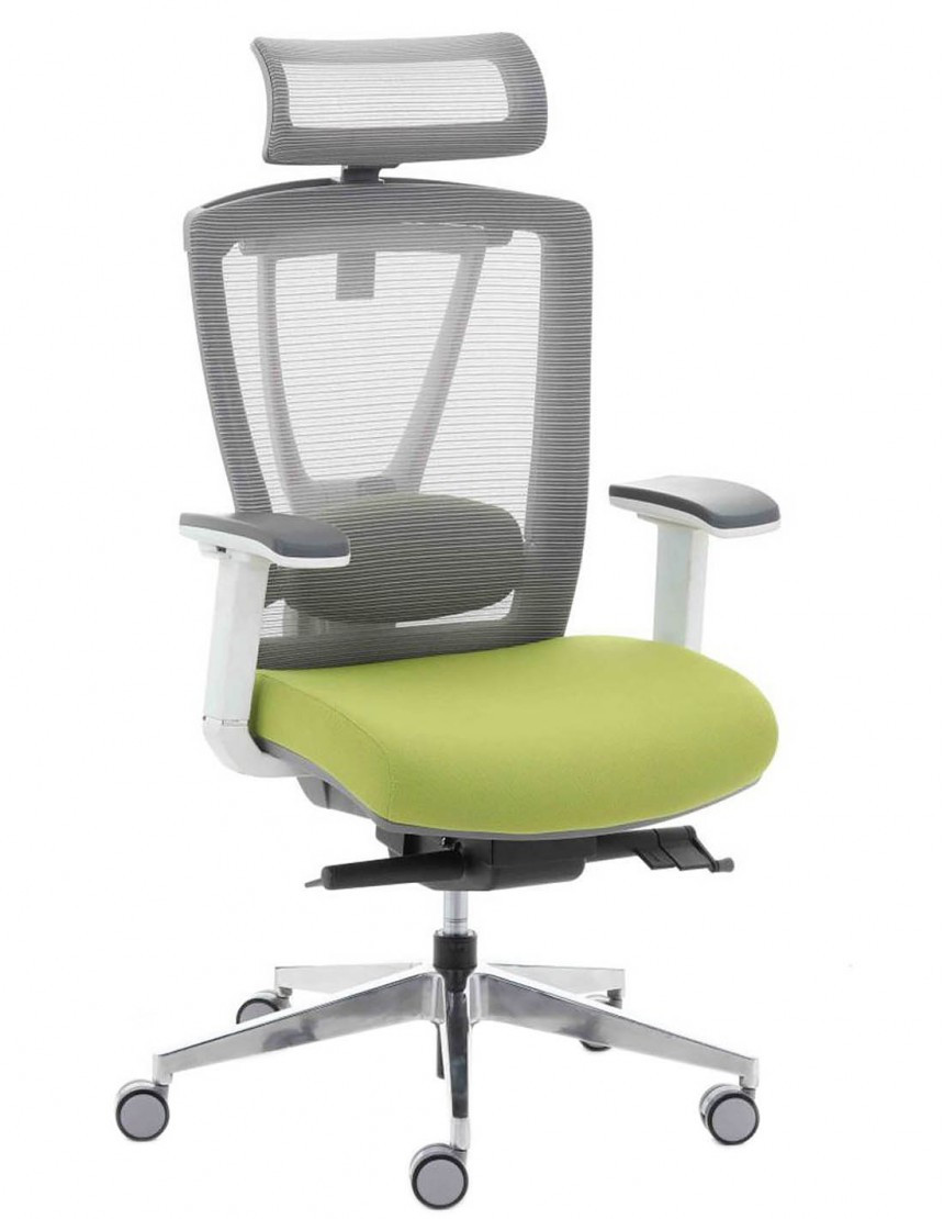 КРІСЛО КОМП'ЮТЕРНЕ З ПІДГОЛІВНИКОМ ENRANDNEPR ERGO CHAIR 2 GREEN Зелене