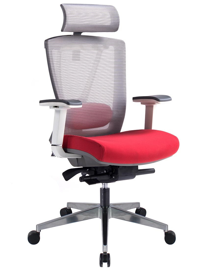 КРІСЛО КОМП'ЮТЕРНЕ З ПІДГОЛІВНИКОМ ENRANDNEPR ERGO CHAIR 2 RED красне