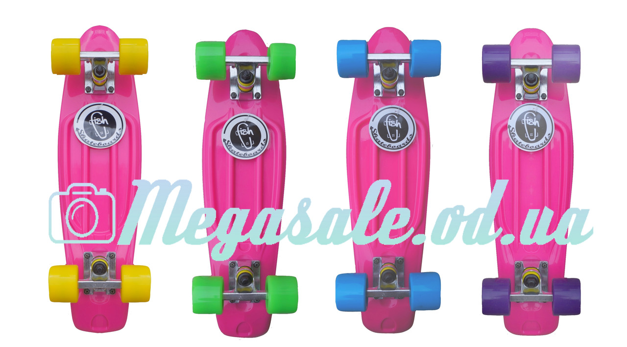 Купить Скейт Penny Board (Пенни борд фиш) Fishskateboards: розовый, до ...