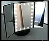 Дзеркало потрійне для макіяжу з LED-підсвіткою Magic Makeup Mirror, 22 лампи, косметичне дзеркало, фото 5