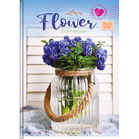 Зошит А5 96 арк клітинка тв палітурка лам серія Квіти Міста Асорті, фото 3