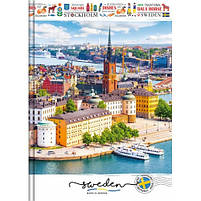 Зошит А5 96 арк клітинка тв палітурка лам серія Квіти Міста Асорті, фото 7