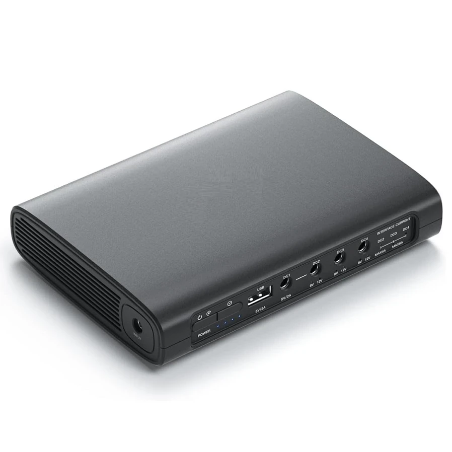 Mini UPS DC MD1 для роутерів 20000Mah USB, 4-ри виходи DC 5/9/12V до 3A з вибором вольтажу