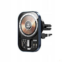 Автомобільний тримач телефону Remax RM-C18 з бездротовою зарядкою 15W магнітний