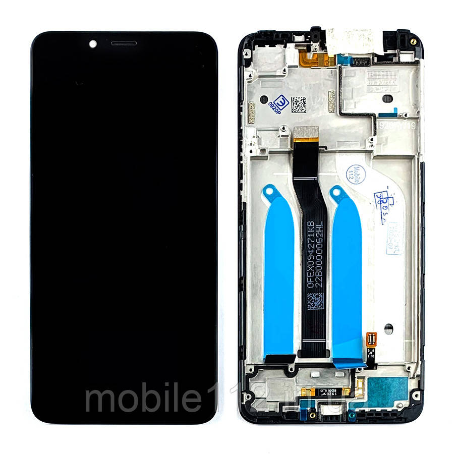 Екран (дисплей) Xiaomi Redmi 6, Redmi 6A M1804C3DG з тачскріном чорний оригінал Китай із рамкою