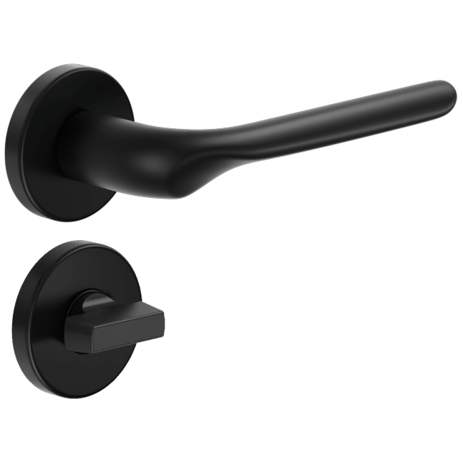 Ручка DND CHOP, VIS-круг з накладкою під WC, чорний (к-т)