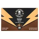 Death Wish Coffee, The World's Strongest Coffee, кавові капсули для однієї порції, середнього обсмажування, 10